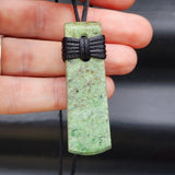 NZ Greenstone Pounamu Toki Pendant Necklace (N84)