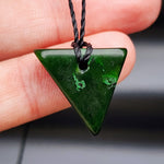 New Zealand Greenstone Pounamu Pendant Necklace (AJJC2125)