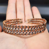 Handmade Copper Wire Wrap Cuff Bracelet