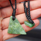 New Zealand Greenstone Pounamu Pendant Necklace (AJJC1794)