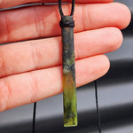 NZ Greenstone Pounamu Toki Pendant Necklace (N43)