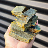 1.2kg Raw New Zealand Greenstone / Pounamu Carving Slices (R14B143)