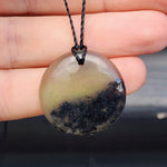 Natural Greenstone Pendant Necklace (1BBB258)