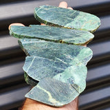 500g Raw New Zealand Greenstone / Pounamu Carving Slices (R14B11)