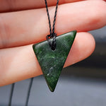 New Zealand Greenstone Pounamu Pendant Necklace (AJJC2087)