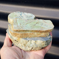 1kg Raw New Zealand Greenstone / Pounamu Carving Slices (R14B148)