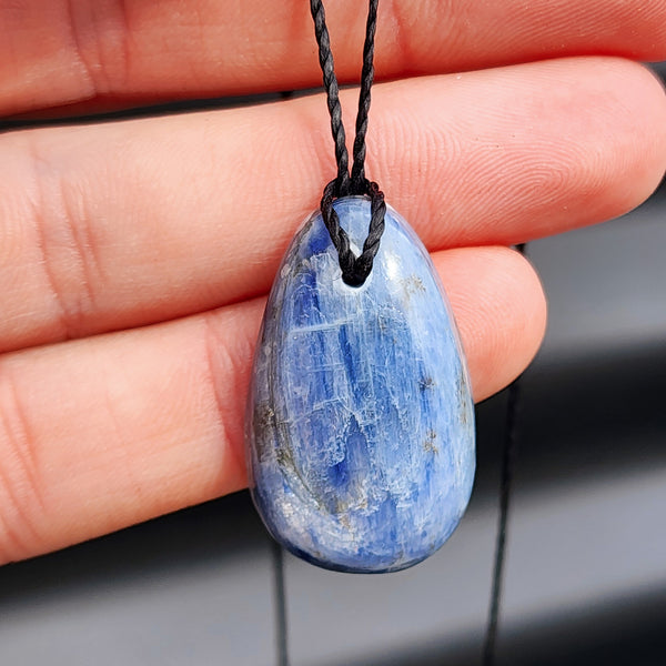 Natural Kyanite Drop Pendant Necklace (1BBB248)