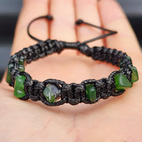 Greenstone Macrame Bracelet - 8 Stones