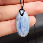 Natural Kyanite Oval Pendant Necklace (1BBB239)