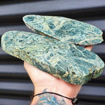 1kg Raw New Zealand Greenstone / Pounamu Carving Slices (R14B84)