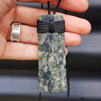 NZ Greenstone Pounamu Toki Pendant Necklace (N88)