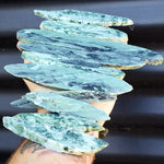 500g Raw New Zealand Greenstone / Pounamu Carving Slices (R14B26)