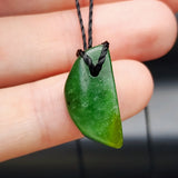 New Zealand Greenstone Pounamu Pendant Necklace (AJJC2148)