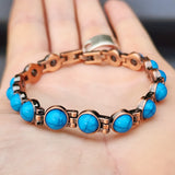 Copper Magnetic & Turquoise Chain Bracelet