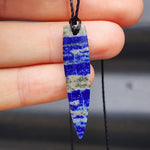 Natural Lapis Lazuli Carved Pendant Necklace (1BBB177)