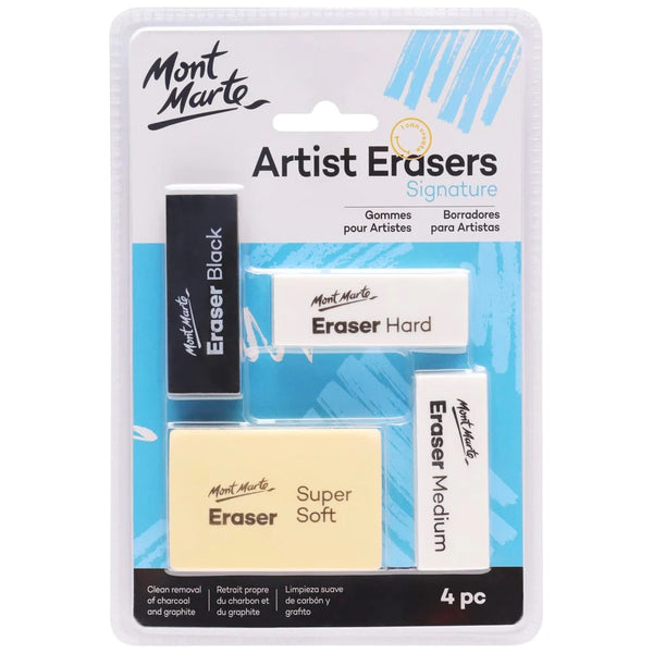 4pcs Art Eraser Set by Mont Marte