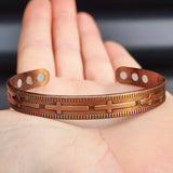 Copper Magnetic Cross Cuff Bracelet