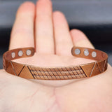 Copper Magnetic Geometric Cuff Bracelet