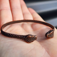 Copper Snake Cuff Bracelet