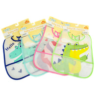 9x Plastic Baby Feeding Bibs