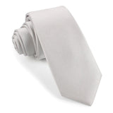 Silver Skinny Neck Tie