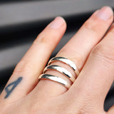 (T) Handmade Solid Sterling Silver Cage Ring