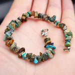 Solid Sterling Silver & Natural Turquoise Chip Bracelet