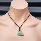 New Zealand Greenstone Pounamu Pendant Necklace (AJJC1794)