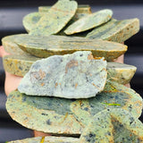 1kg Raw New Zealand Greenstone / Pounamu Carving Slices (R14B60)