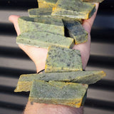 1kg Raw New Zealand Greenstone / Pounamu Carving Slices (R14B146)