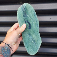 740g Raw New Zealand Greenstone / Pounamu Carving Slices (R14B184)