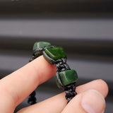 New Zealand Greenstone One Off Macrame Bracelet (1A3-698)