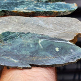 1kg Raw New Zealand Greenstone / Pounamu Carving Slices (R14B86)