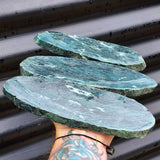 1kg Raw New Zealand Greenstone / Pounamu Carving Slices (R14B89)