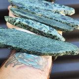 500g Raw New Zealand Greenstone / Pounamu Carving Slices (R14B21)