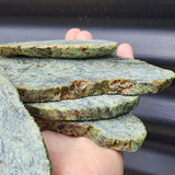 1kg Raw New Zealand Greenstone / Pounamu Carving Slices (R14B61)