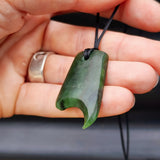 NZ Greenstone Pounamu Pendant Necklace (N86)