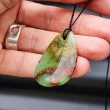 Natural Chrysoprase Freeshape Pendant Necklace (1BBB251)