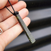 NZ Greenstone Pounamu Toki Pendant Necklace (N60)