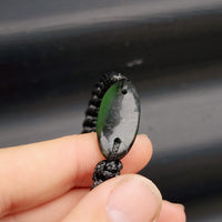 New Zealand Greenstone One Off Macrame Bracelet (1A3-658)