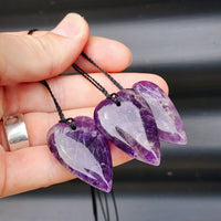 Natural Amethyst Heart Pendant Necklace