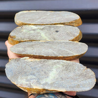 1kg Raw New Zealand Greenstone / Pounamu Carving Slices (R14B80)