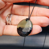 Natural Greenstone Pendant Necklace (1BBB258)