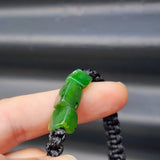 New Zealand Greenstone One Off Macrame Bracelet (1A3-657)