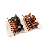 2pcs Brown Claw Hair Clips