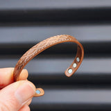 Copper Magnetic Braid Cuff Bracelet