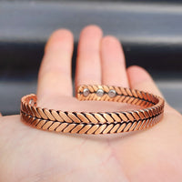 Copper Magnetic Grain Cuff Bracelet