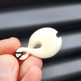 Natural Hand Carved Maori Bone Carving Pendant Necklace - Infinity Patu