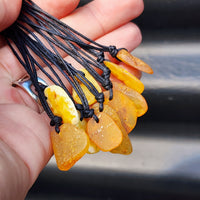 Natural Raw Baltic Amber Pendant Necklaces