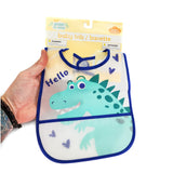 9x Plastic Baby Feeding Bibs